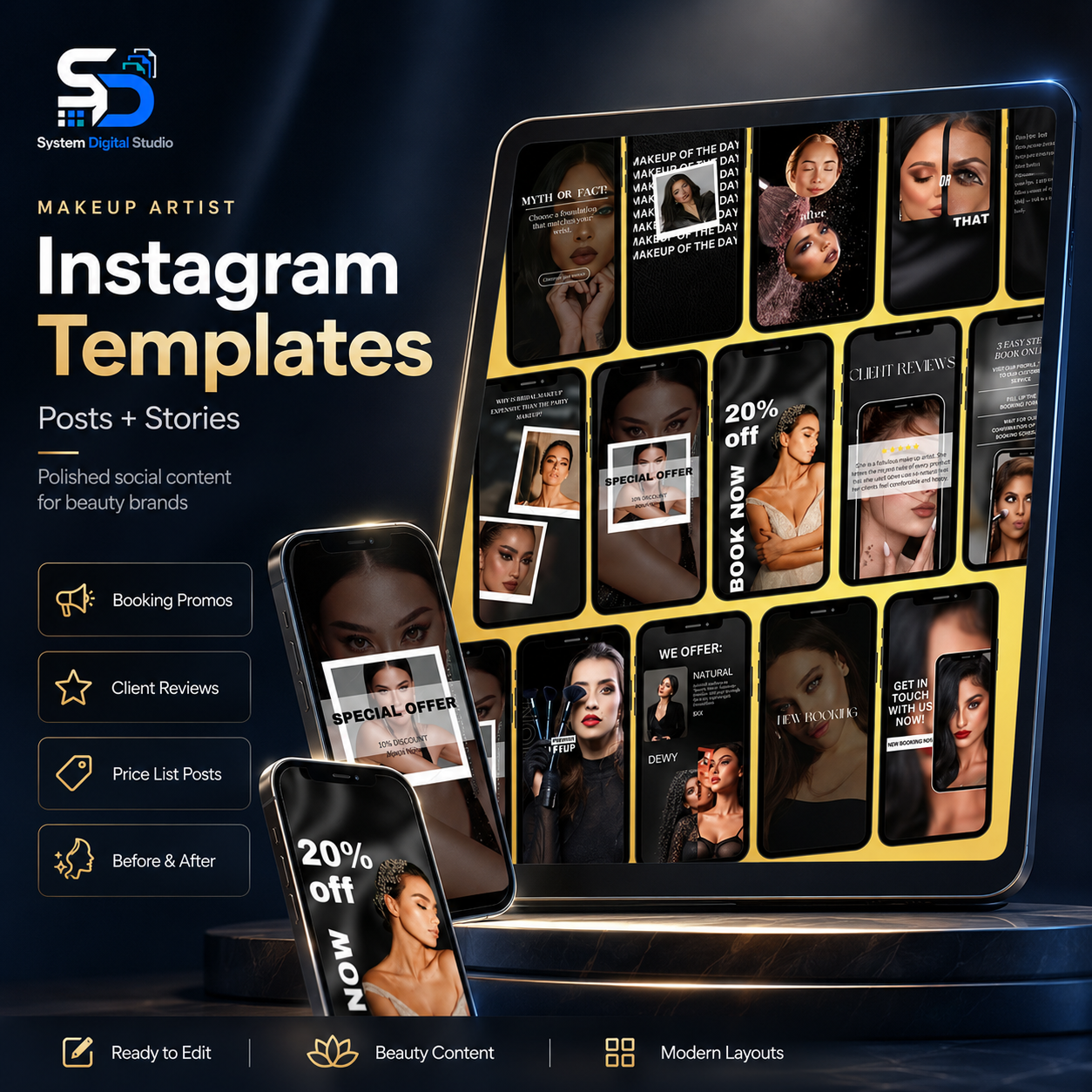 120 Makeup Artist Instagram Templates | Canva Posts & Stories
