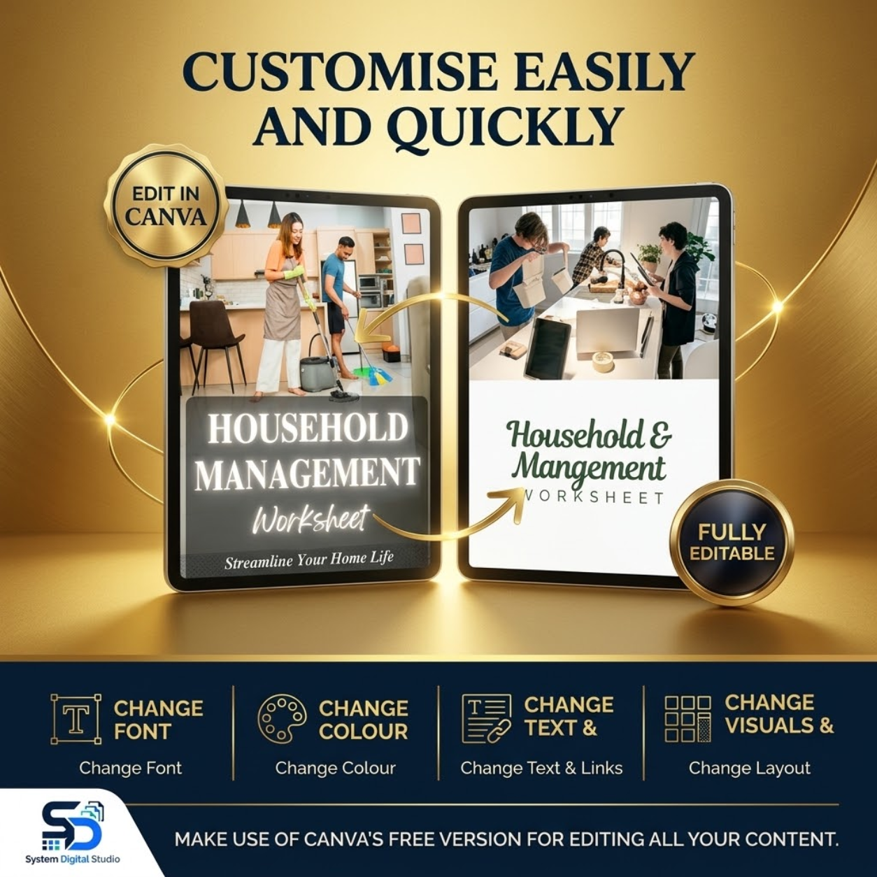Household Planner & Home Management Binder | Printable Family Organizer