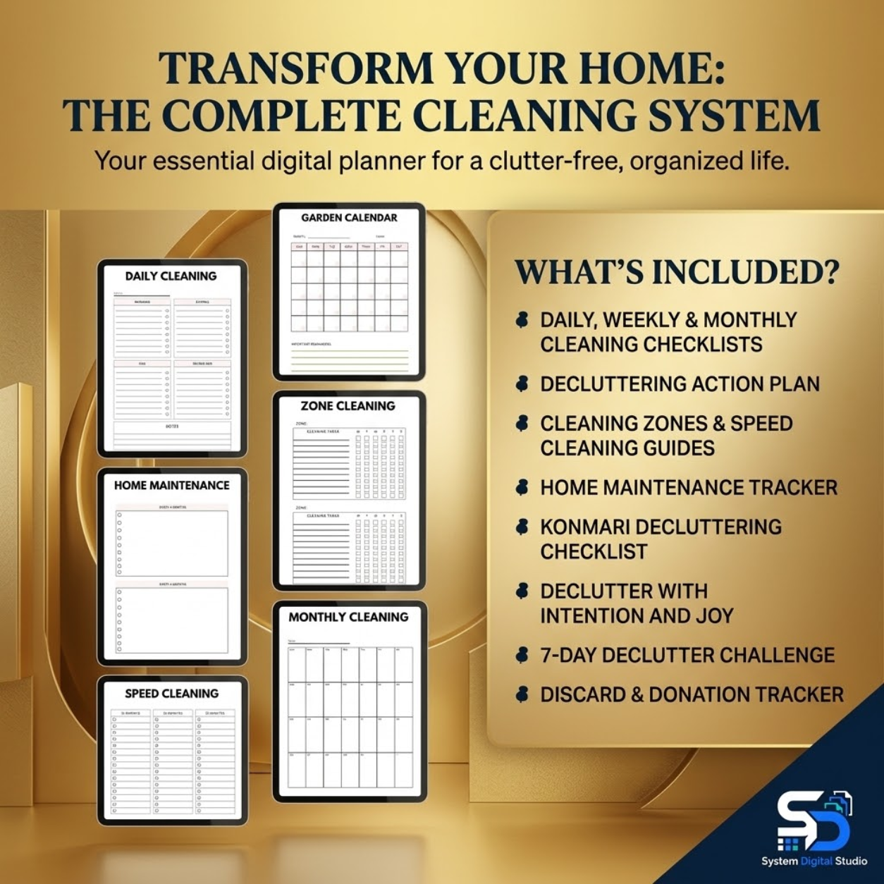 Decluttering & Cleaning Planner | Printable Home Organizer