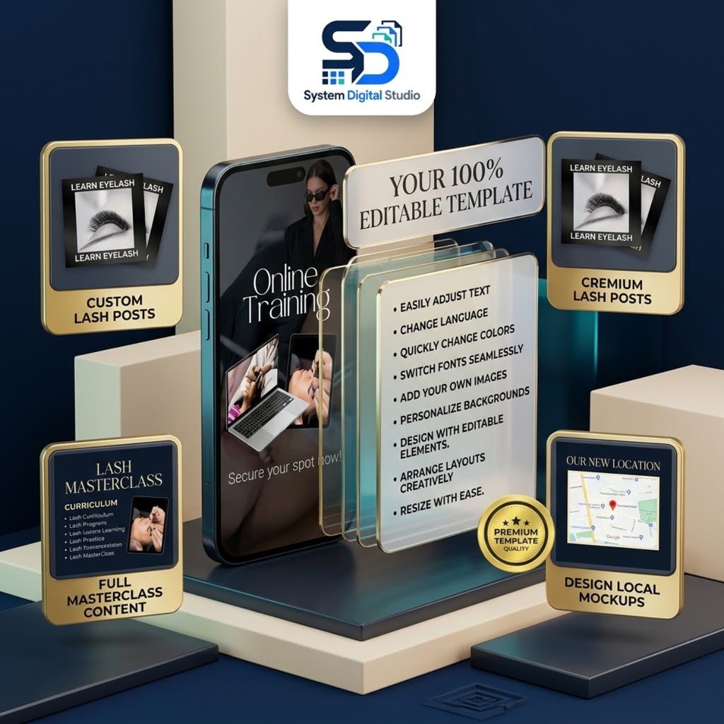 Lash Tech Trainer Templates | Lash Tech Social Media Posts