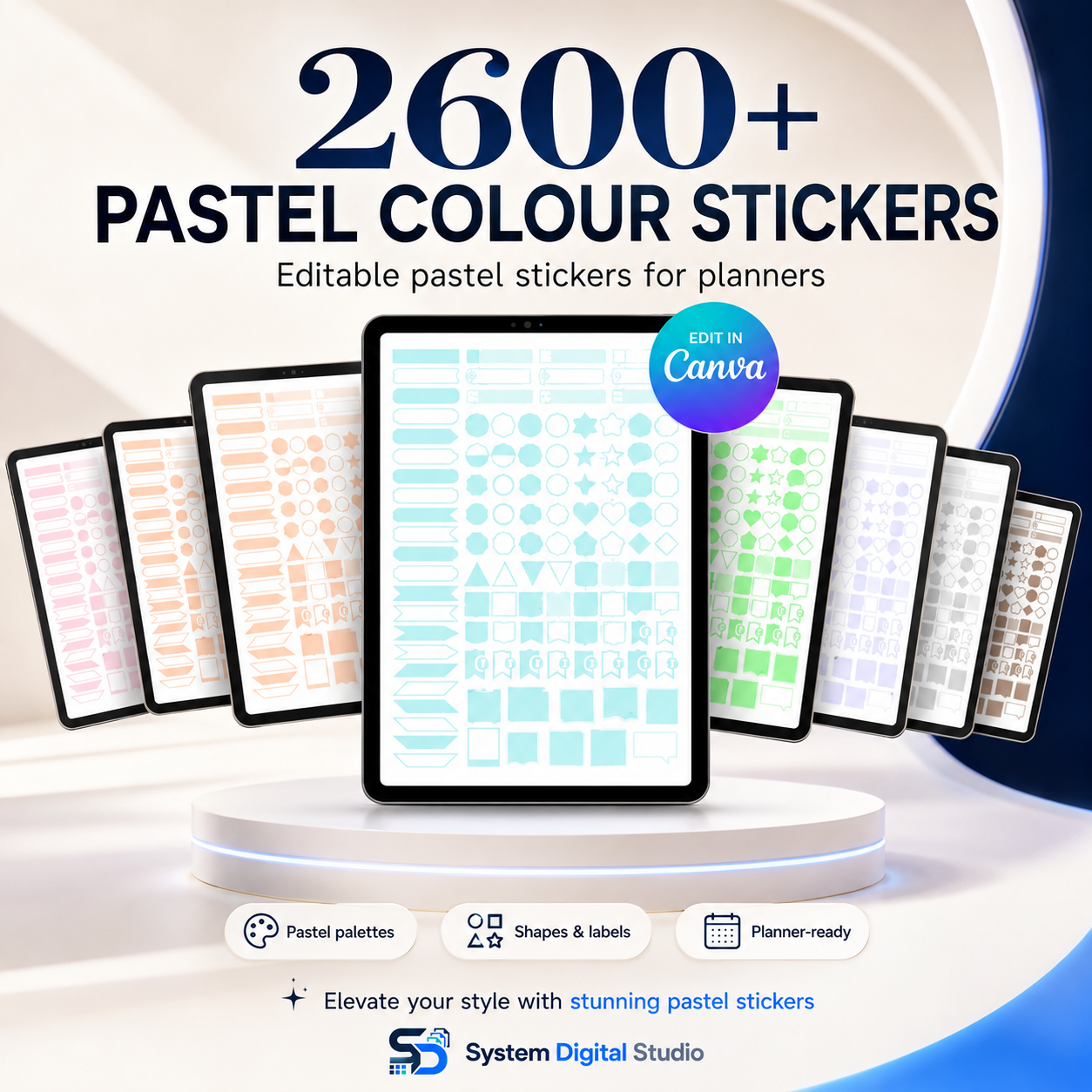 Digital Planner Stickers Bundle – 6,000 PNG Icons & Shapes