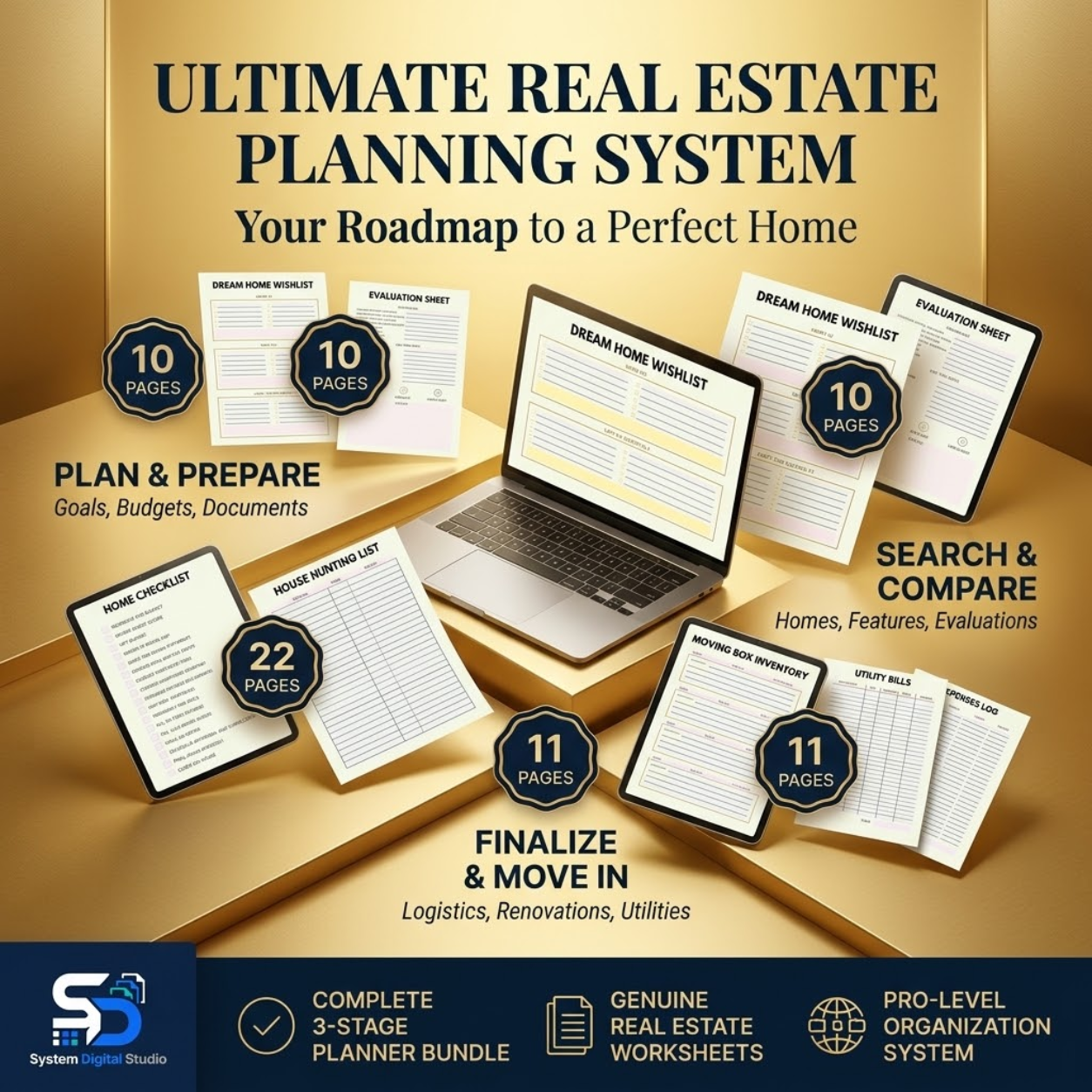 Home Buying Planner & House Hunting Checklist | Mortgage Organizer