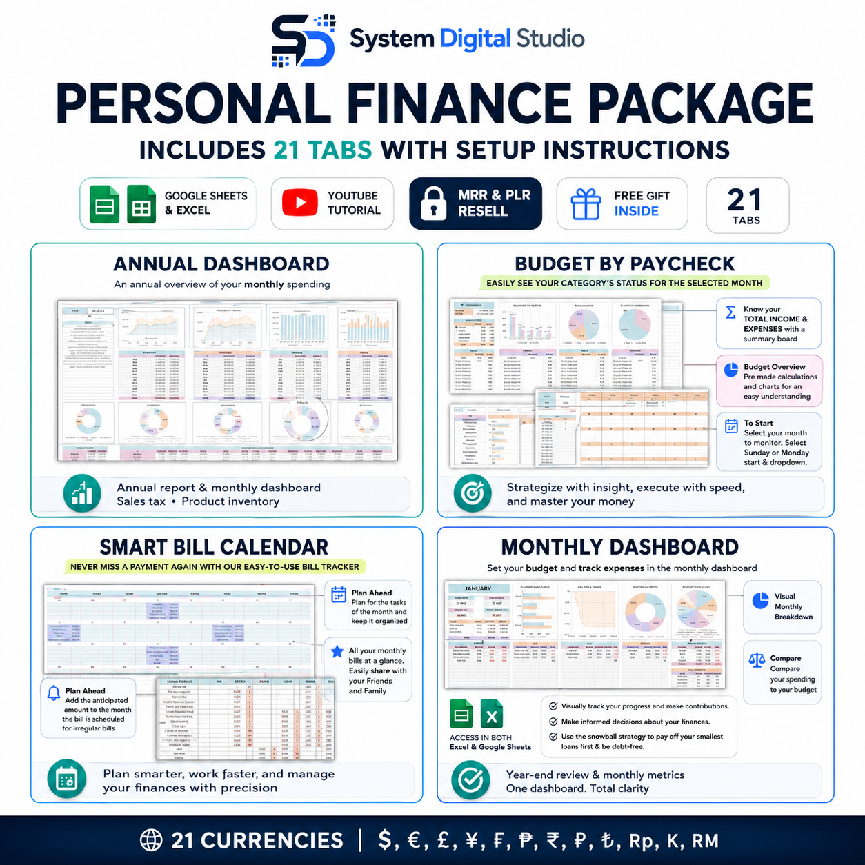 Life Organizer Spreadsheet Bundle with PLR & MRR