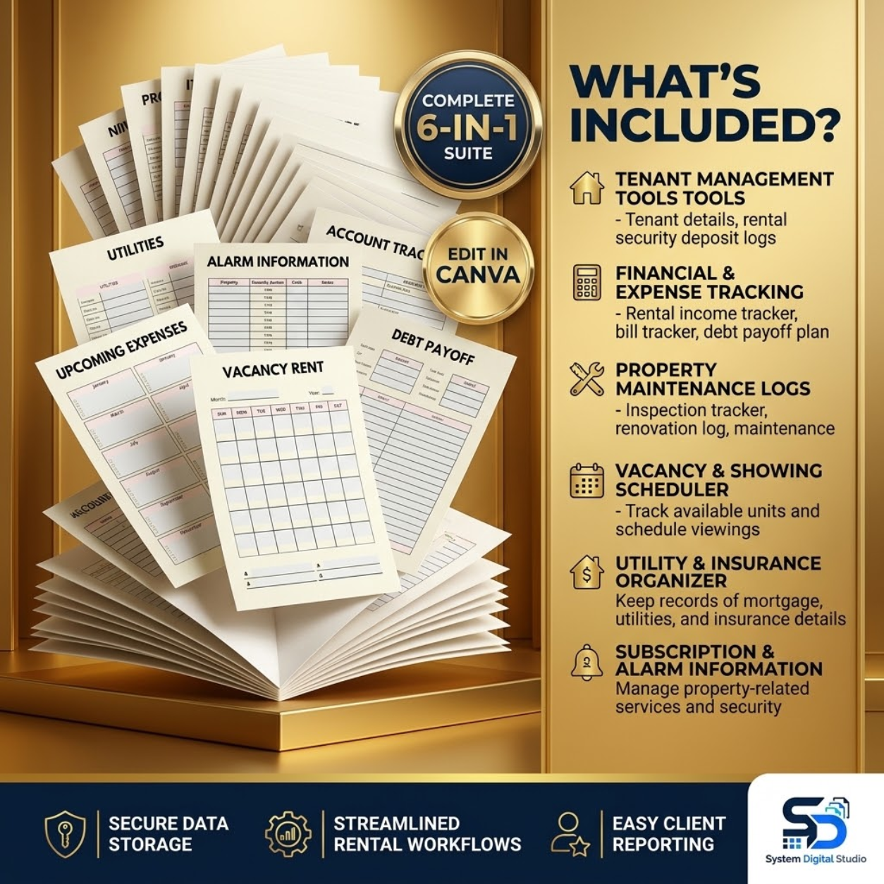 Rental Property Management Worksheet | Landlord & Tenant Tracker
