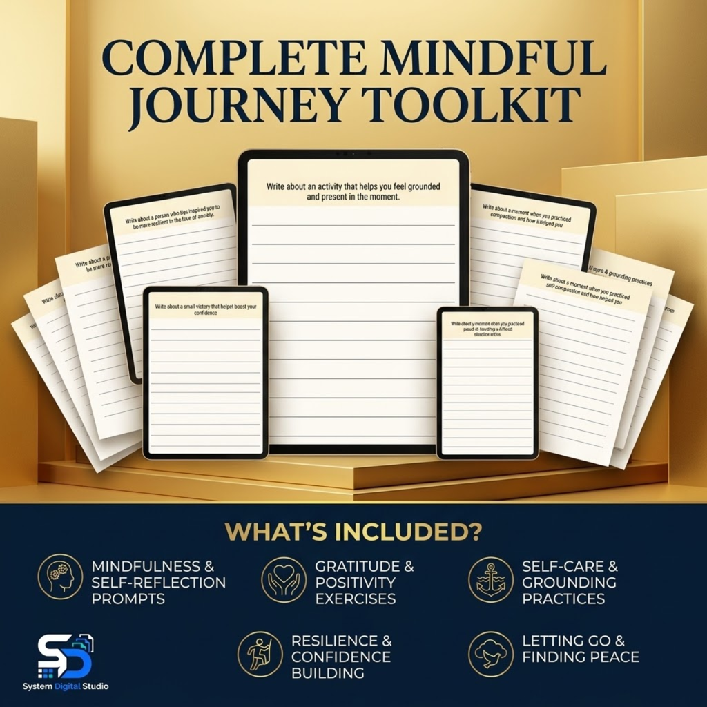 Anxiety & Mindfulness Worksheet | Printable Self-Care Journal