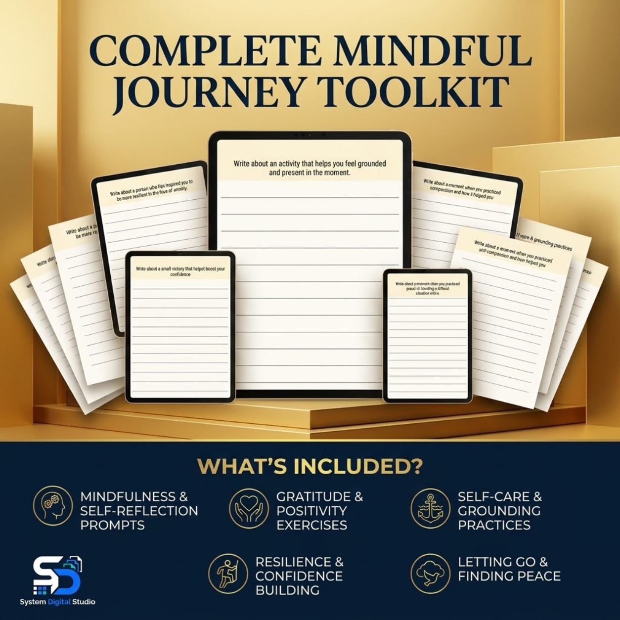 Anxiety & Mindfulness Worksheet | Printable Self-Care Journal