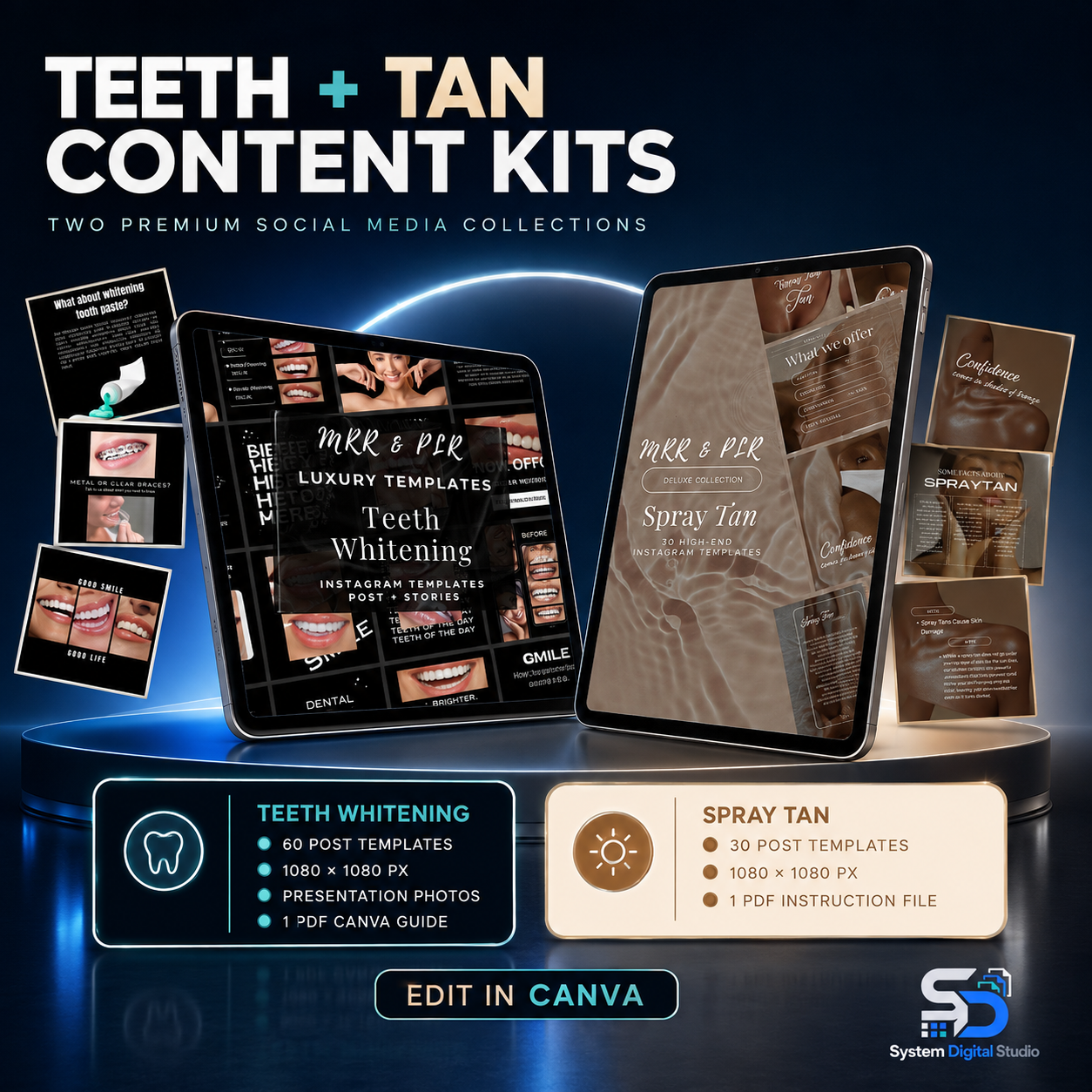 Beauty & Esthetician Canva Template Bundle