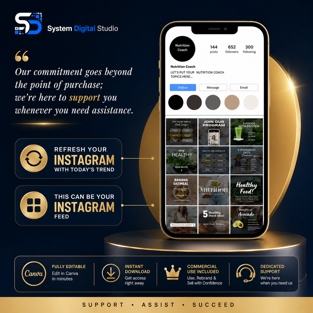 Nutrition Coach Templates | Dietitian & Wellness Coach Instagram Templates