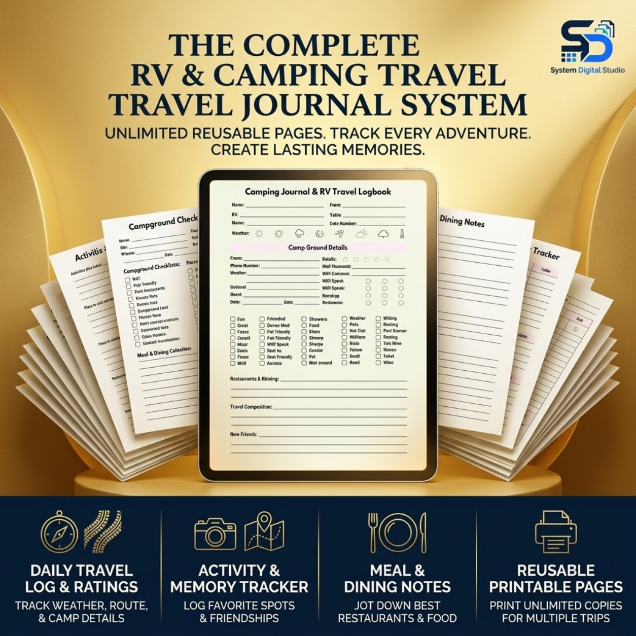 Camping & RV Travel Planner | Printable Trip Organizer