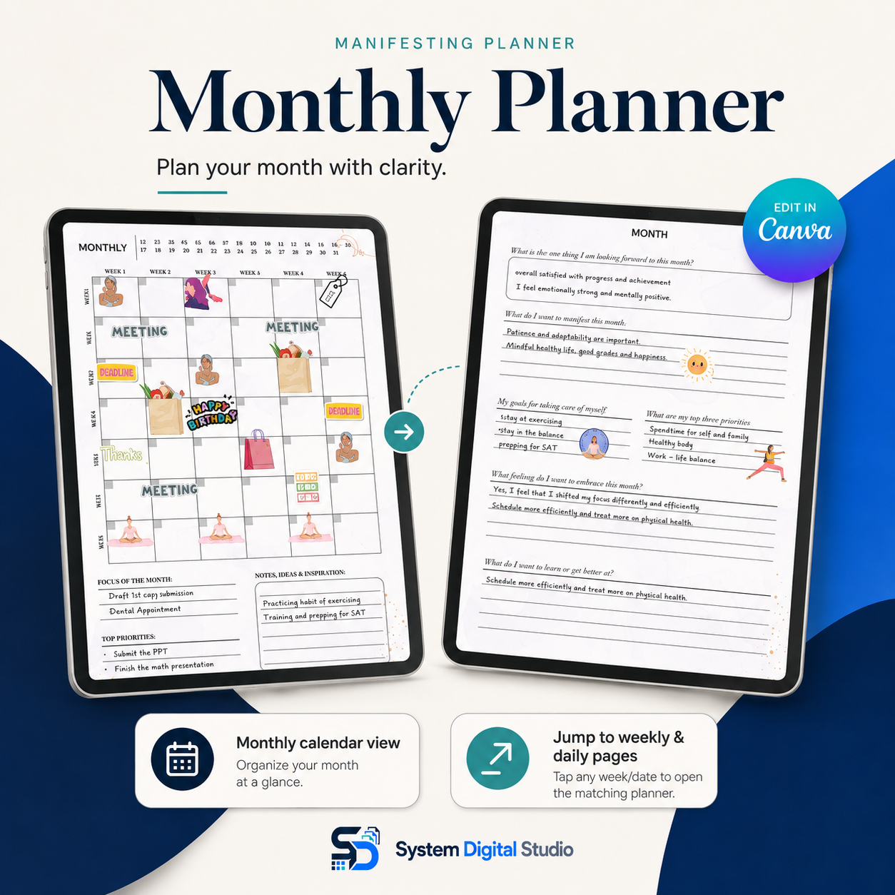 Manifestation Planner PLR Digital Planner with Master Resell Rights