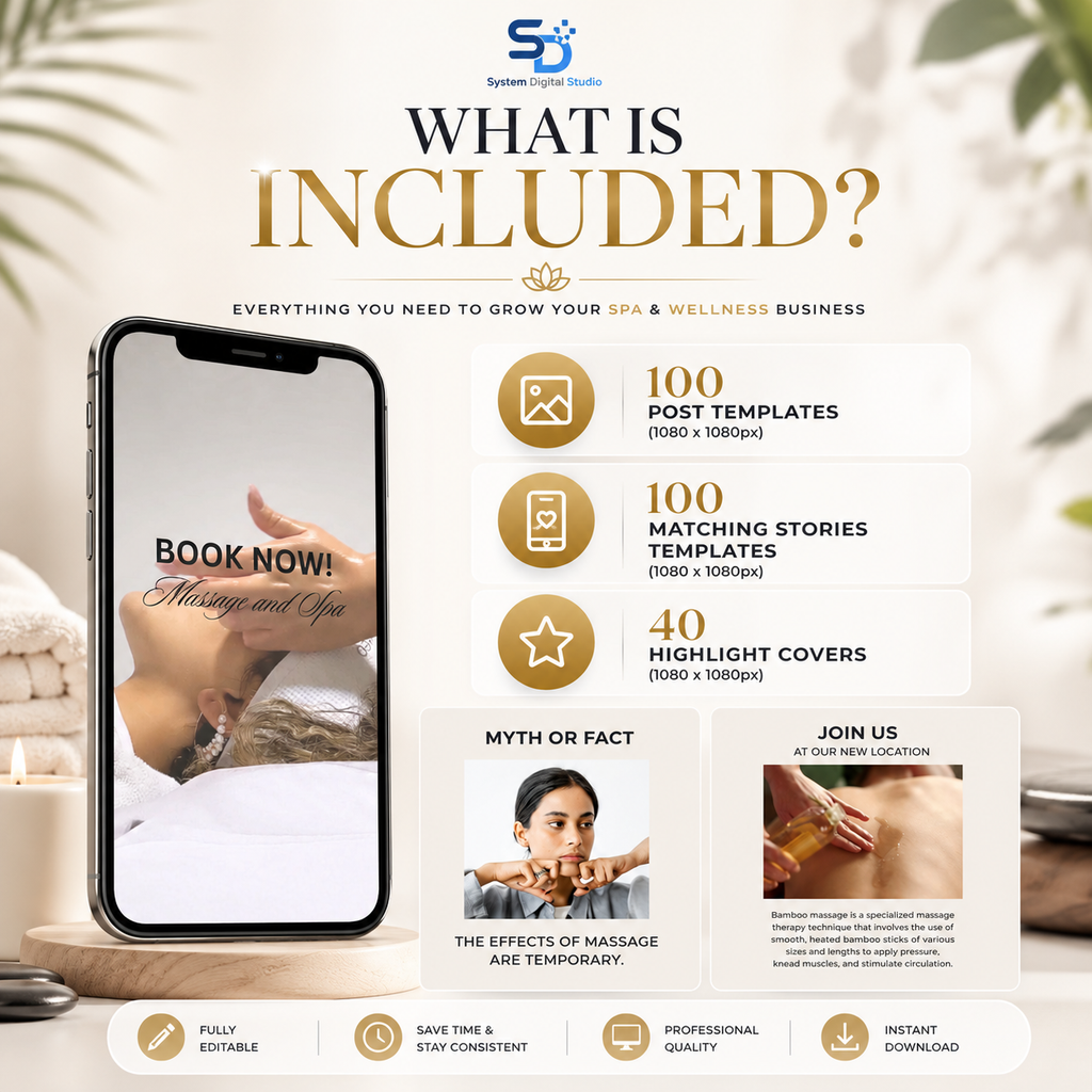Massage Templates | Massage Therapy Social Media Templates
