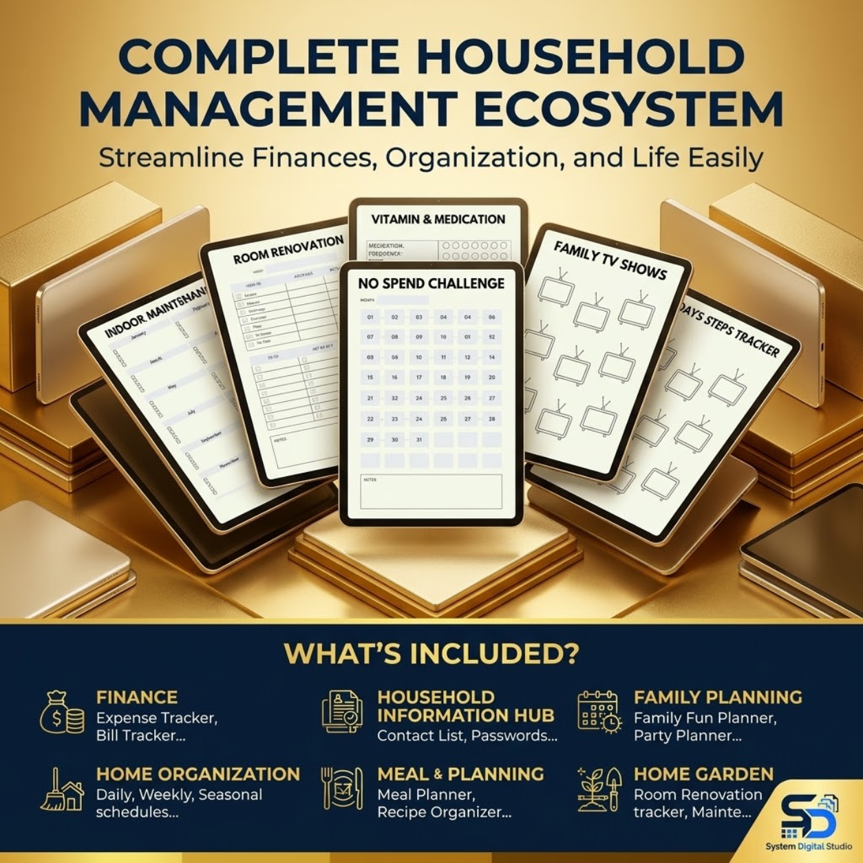 Household Planner & Home Management Binder | Printable Family Organizer