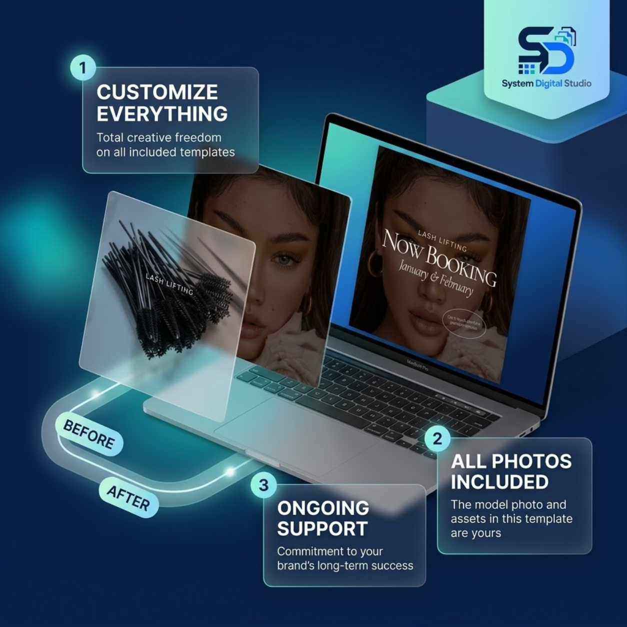 Lash Lift Templates | Lash Perm & Lash Lamination Social Media Templates