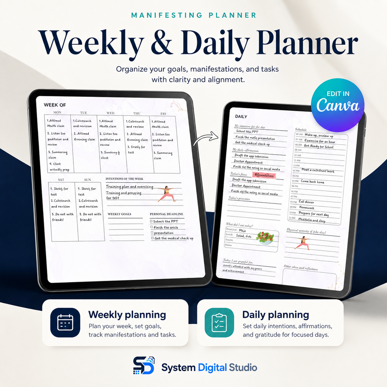 Manifestation Planner PLR Digital Planner with Master Resell Rights