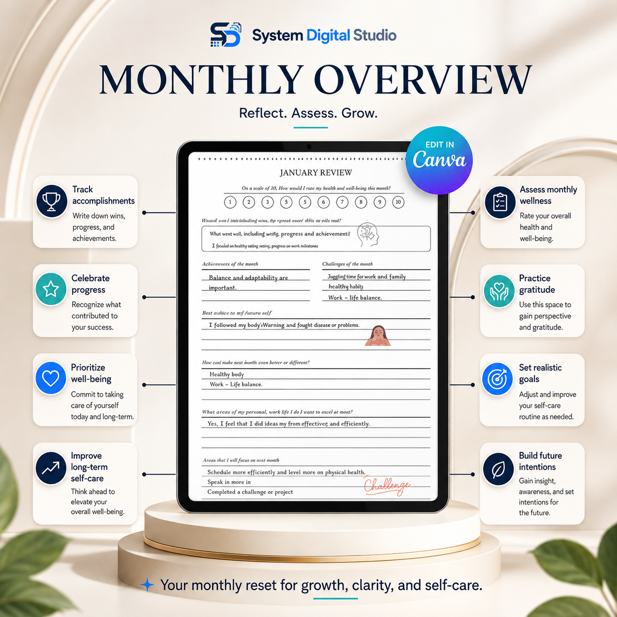 PLR Wellness & Mental Health Planner with MRR Rights