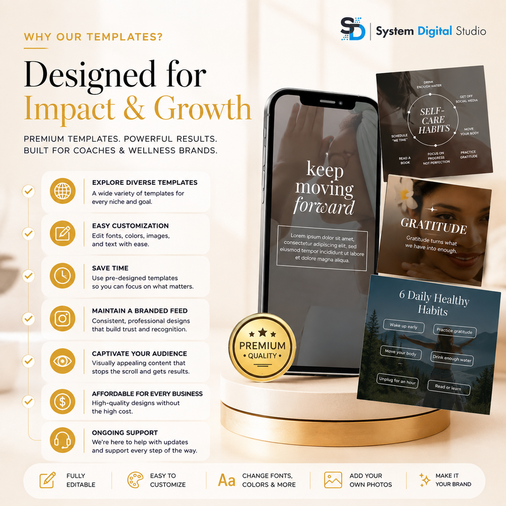 Holistic Coach Instagram Templates | Holistic Coach Posts