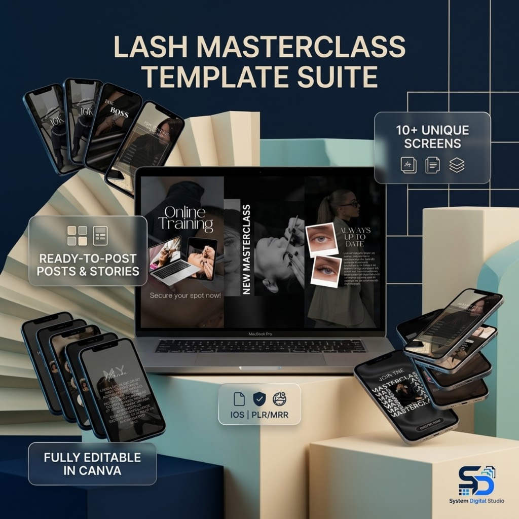 Lash Tech Trainer Templates | Lash Tech Social Media Posts