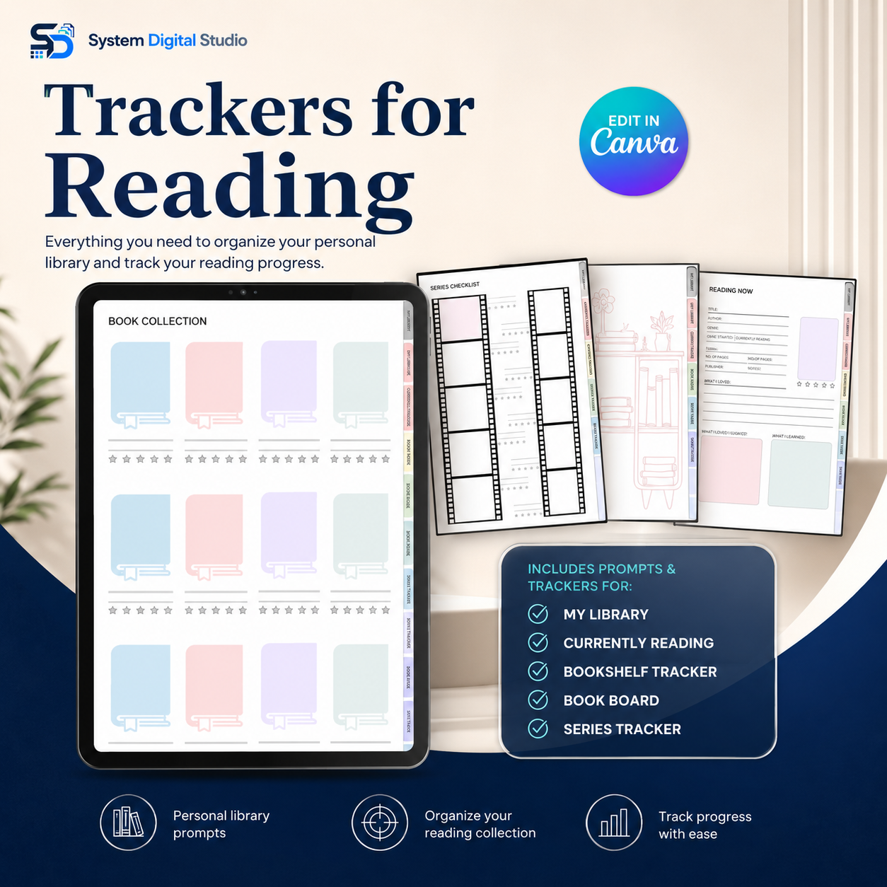 Reading Journal PLR Planner with Master Resell Rights
