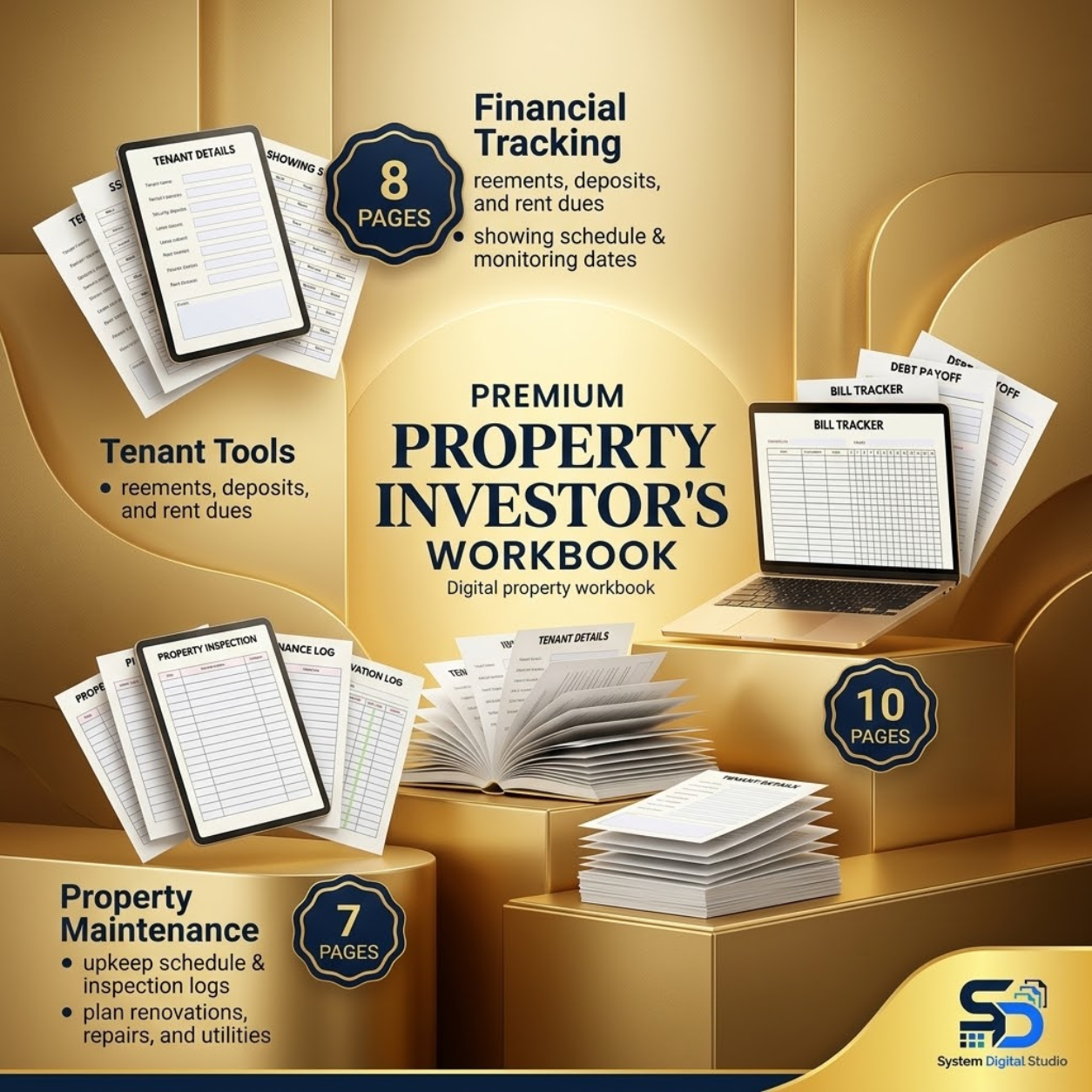 Rental Property Management Worksheet | Landlord & Tenant Tracker