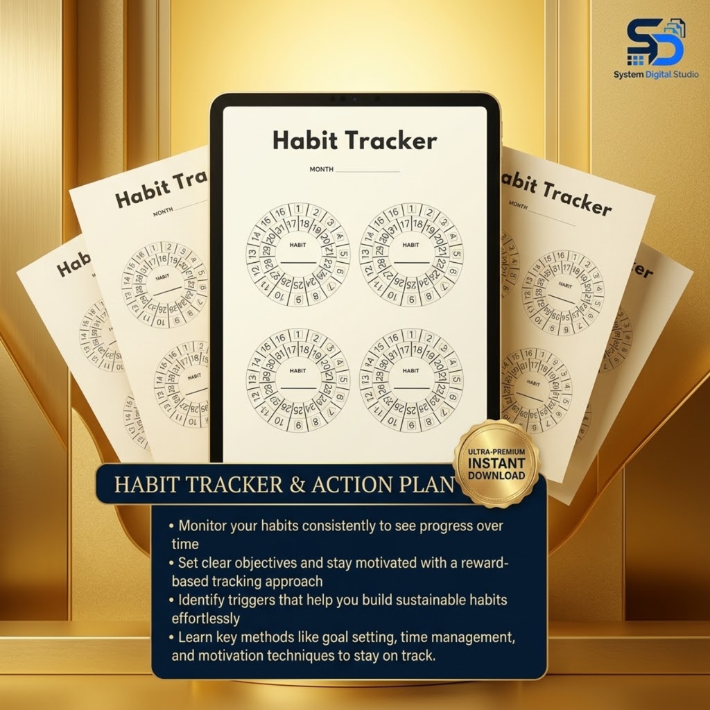 Habit Tracker & Goal Planner | Printable Habit Worksheet