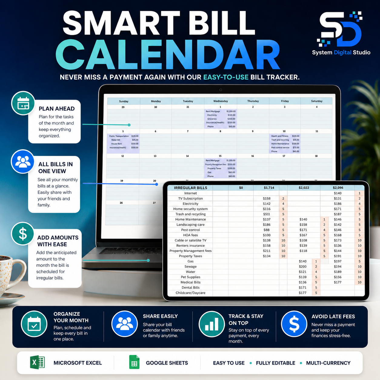 Personal Finance Budget Spreadsheet | Excel & Google Sheets