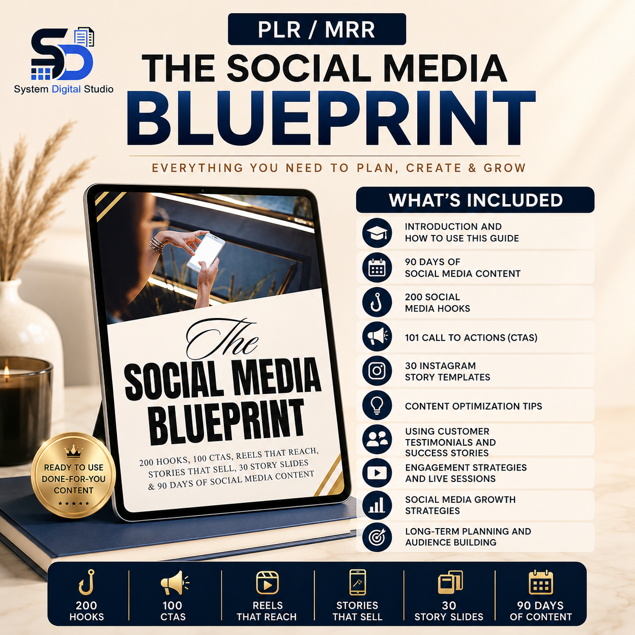 Social Media Planner Bundle & Content Calendar