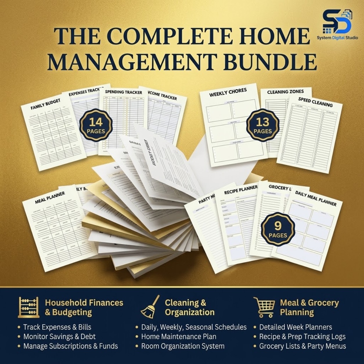 Household Planner & Home Management Binder | Printable Family Organizer