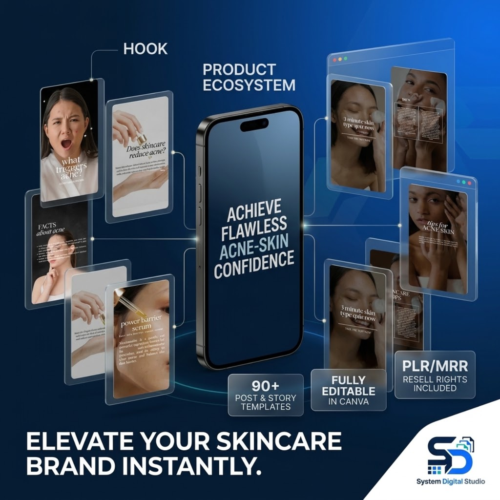 Skincare Social Media Templates | 180 Esthetician Canva Templates