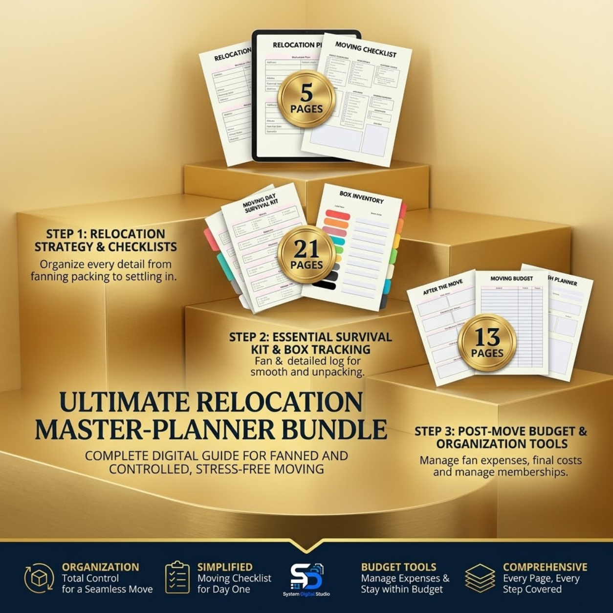 Relocation Planner & Moving Checklist | Printable Moving Organizer