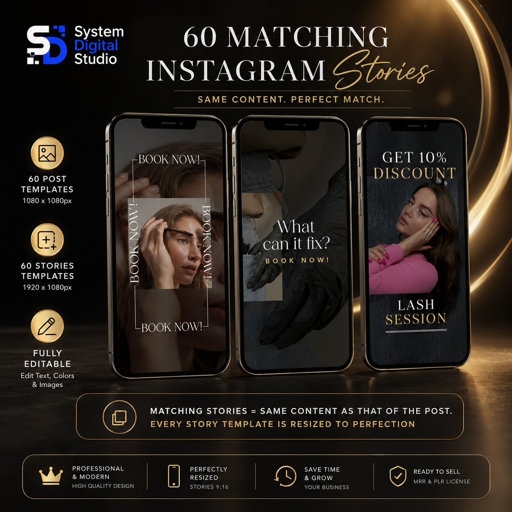 120 Lash Lift Instagram Templates | Lash Tech Social Media Posts