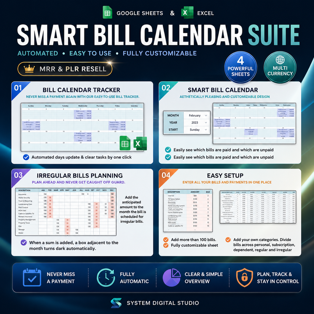 Budget Spreadsheet Bundle with PLR & MRR