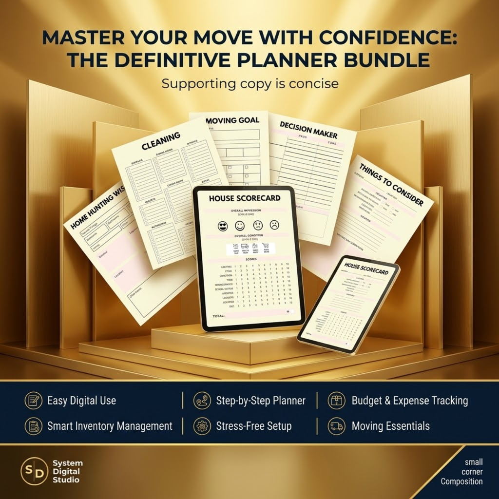 Relocation Planner & Moving Checklist | Printable Moving Organizer