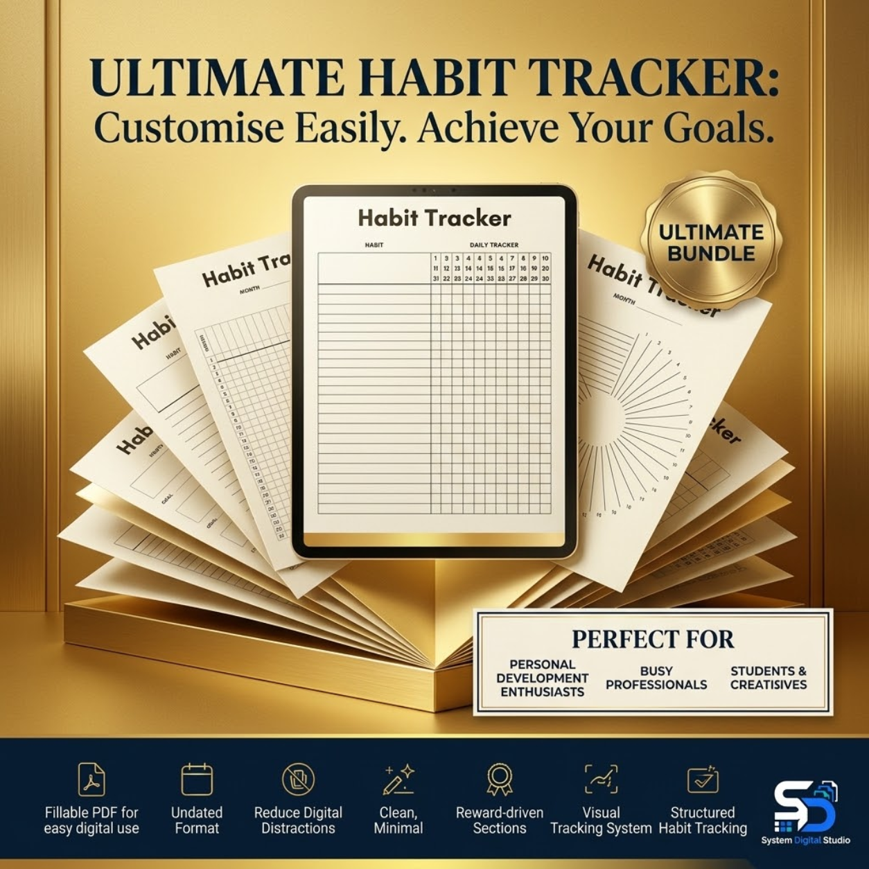 Habit Tracker & Goal Planner | Printable Habit Worksheet