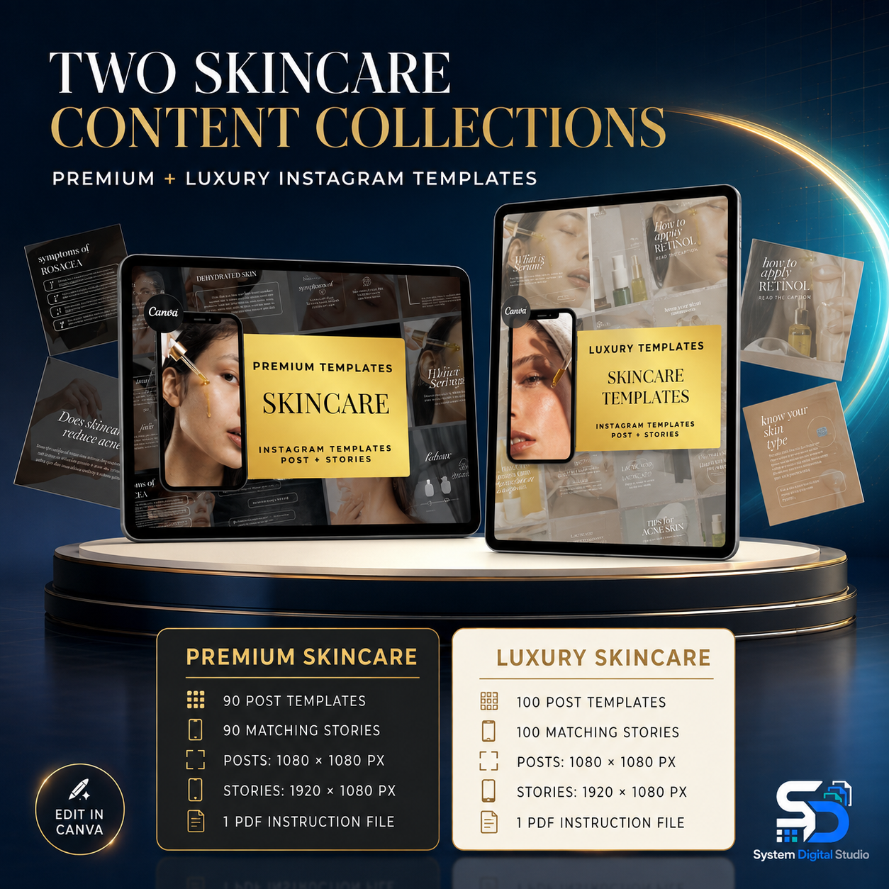 Beauty & Esthetician Canva Template Bundle