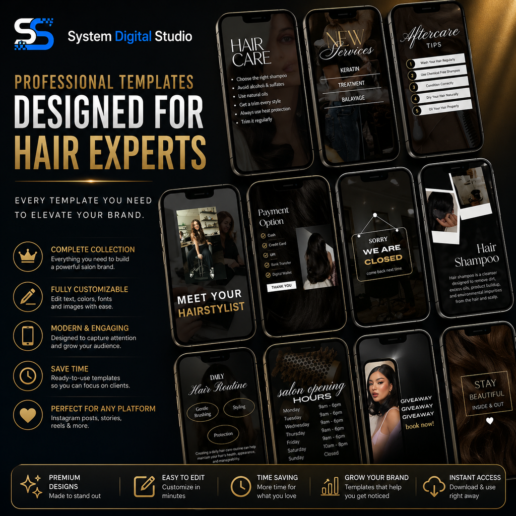 Hairstylist Templates | Hair Salon Instagram Posts