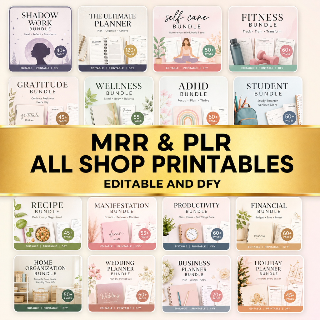 🌟 ALL-IN-ONE MRR & PLR DIGITAL PRODUCT SHOP ACCESS — LIFETIME DEAL