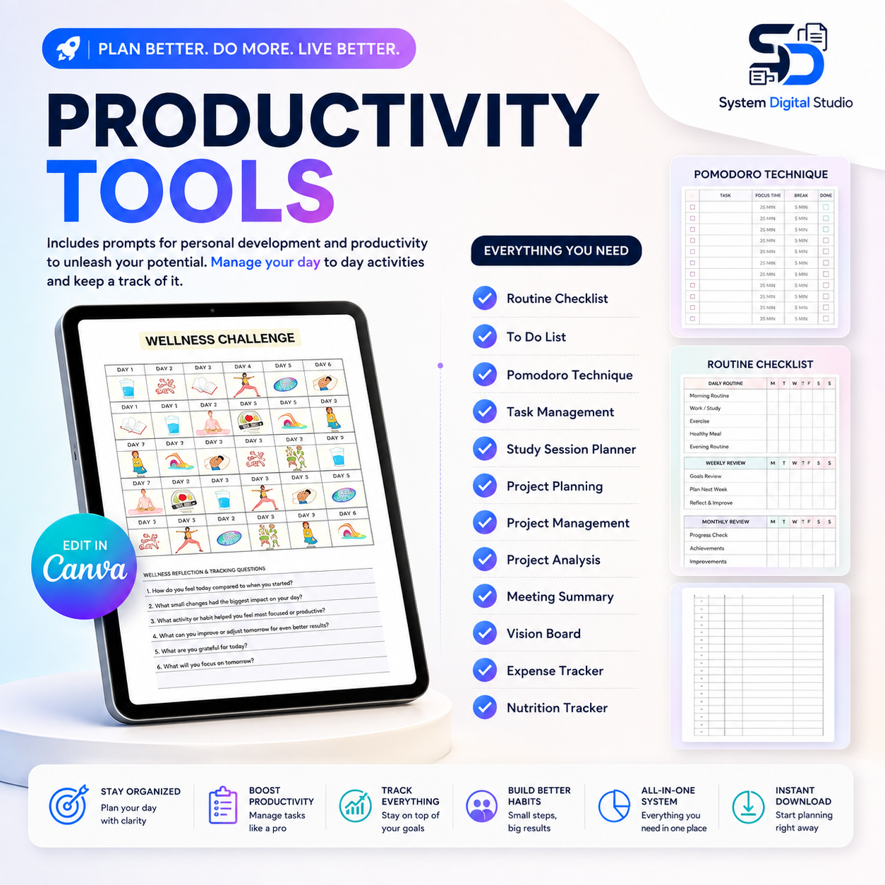 PLR Printable Productivity Planner