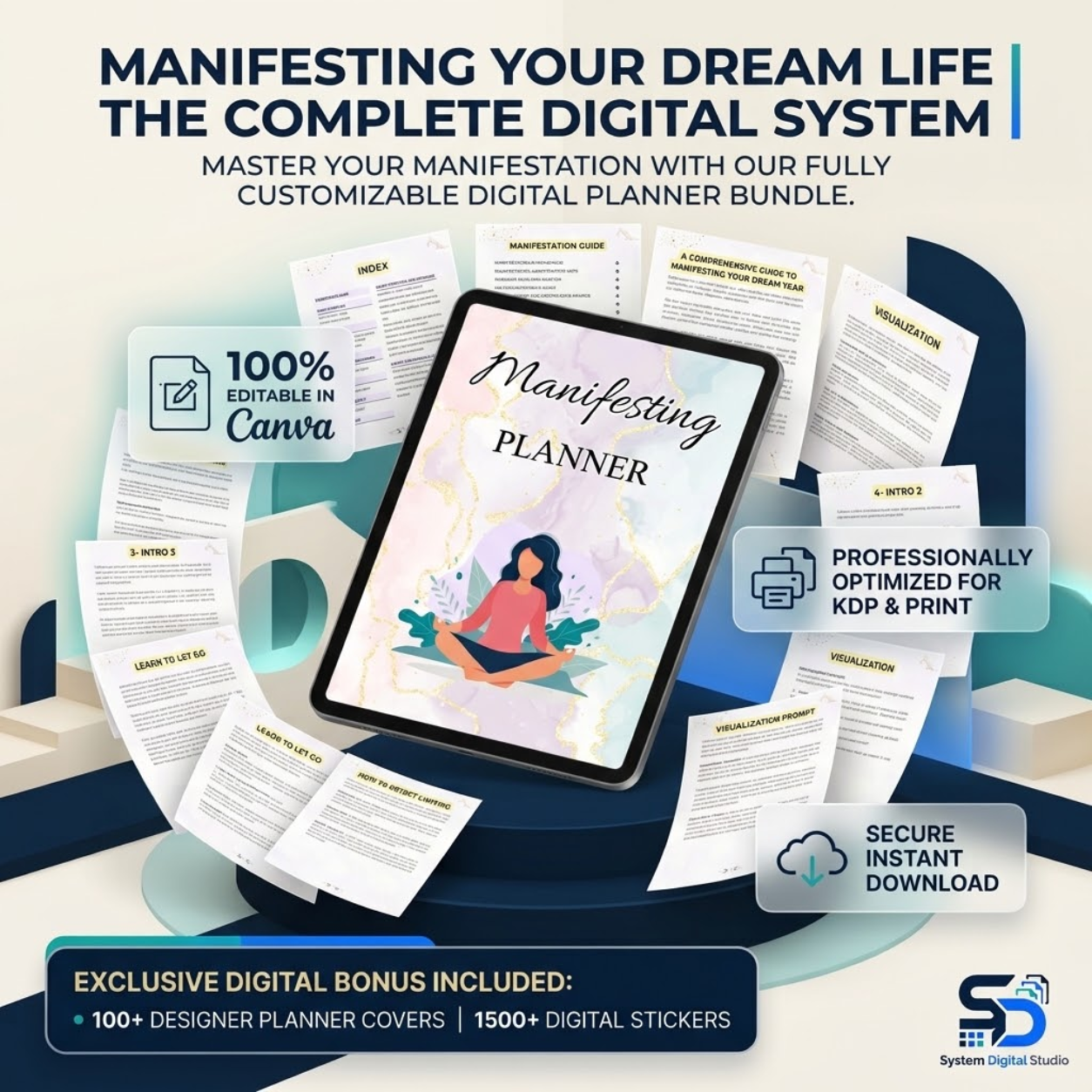 70-Page PLR Manifestation Planner | Law of Attraction Printable