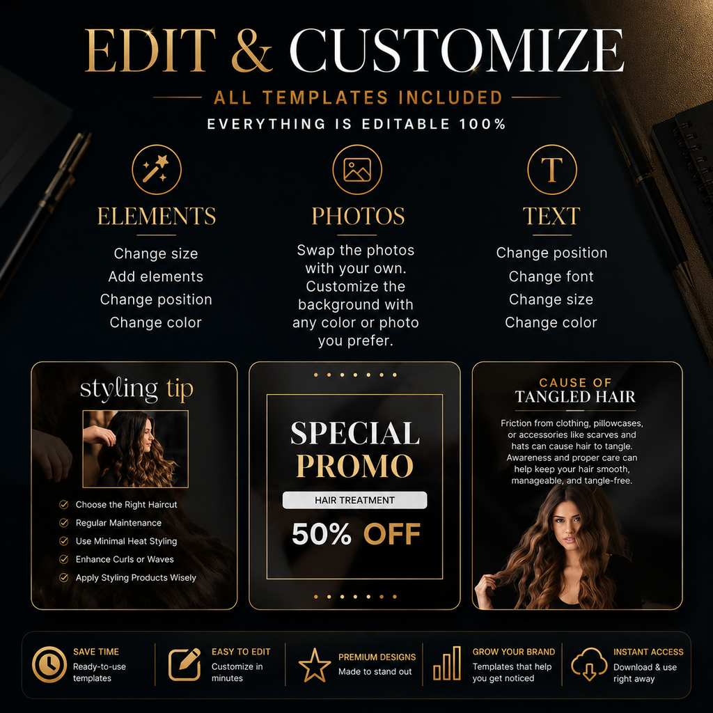 Hairstylist Templates | Hair Salon Instagram Posts