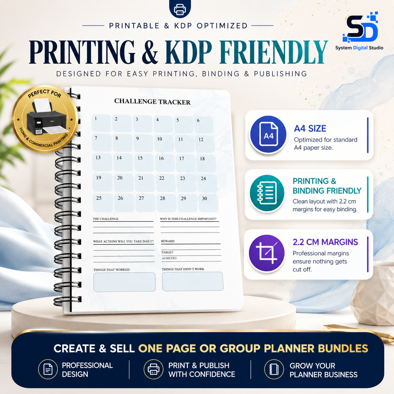 PLR Printable Wellness Journal | Editable Canva Planner