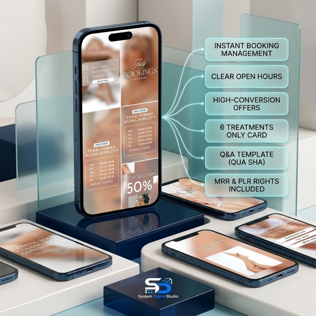 120 Laser Hair Removal Templates | Esthetician Social Media Templates