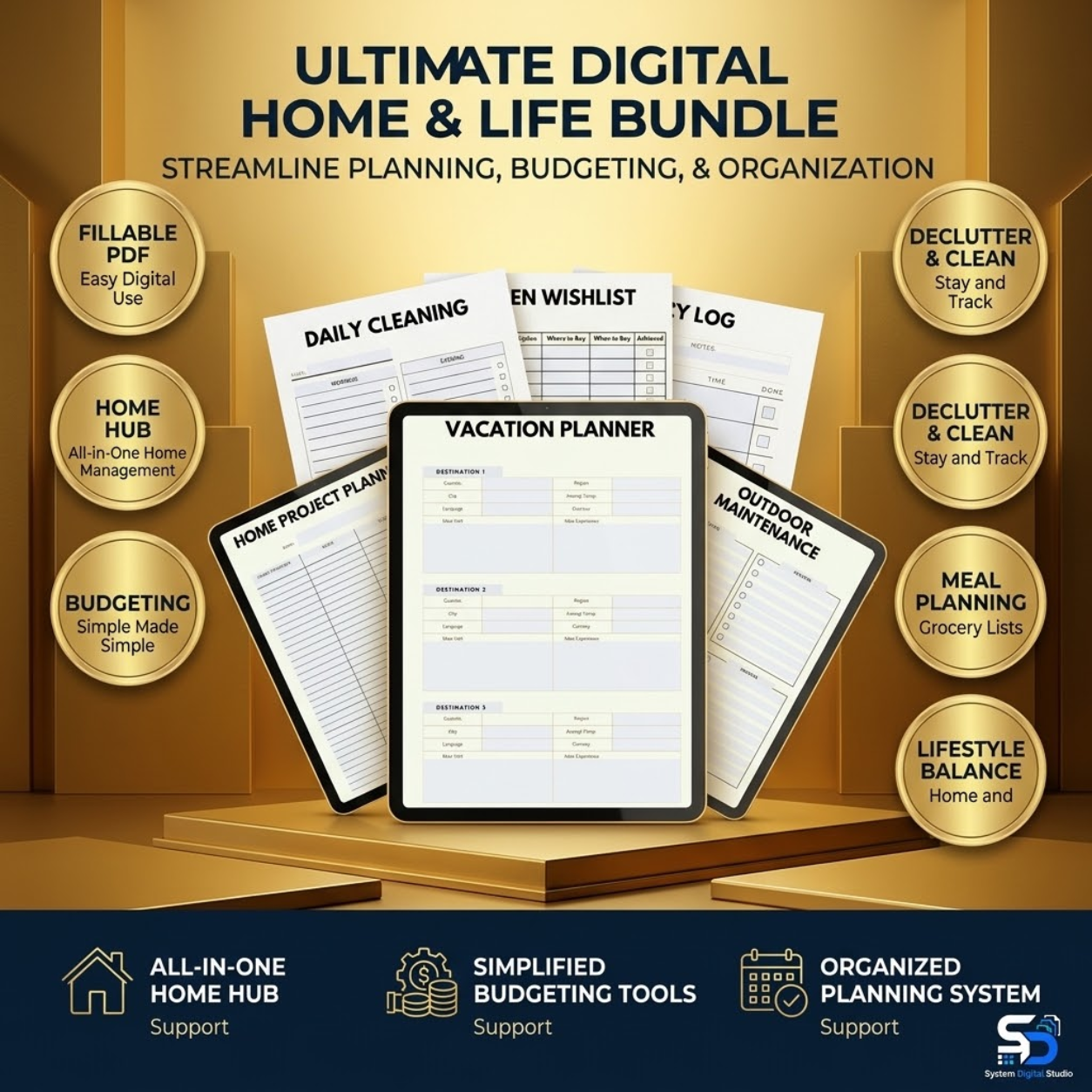 Household Planner & Home Management Binder | Printable Family Organizer