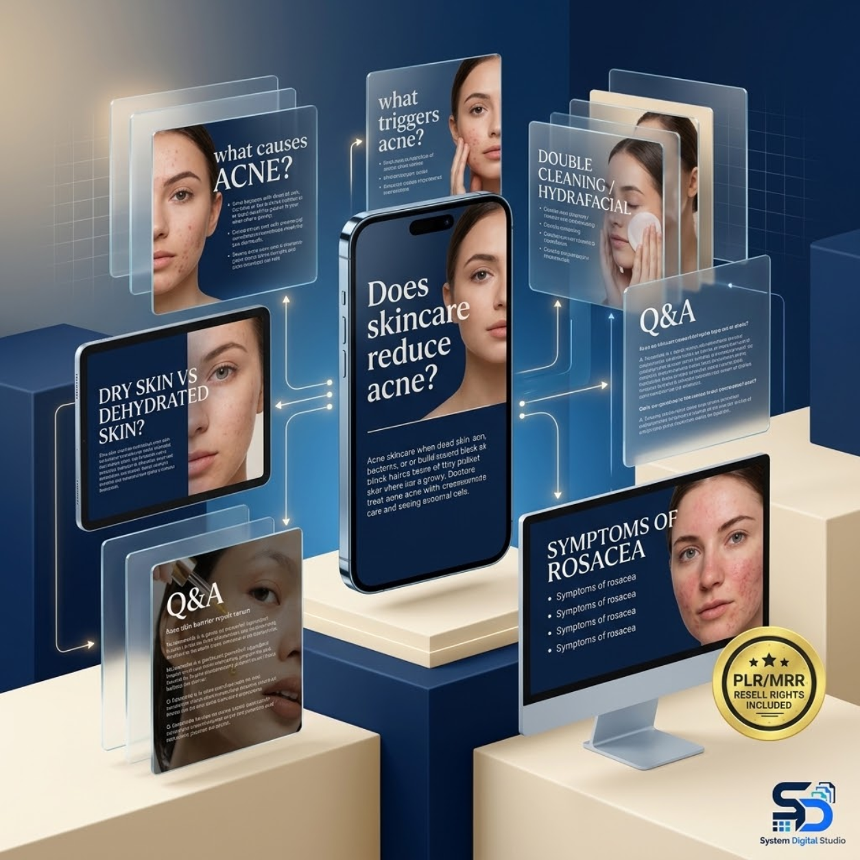 Skincare Social Media Templates | 180 Esthetician Canva Templates
