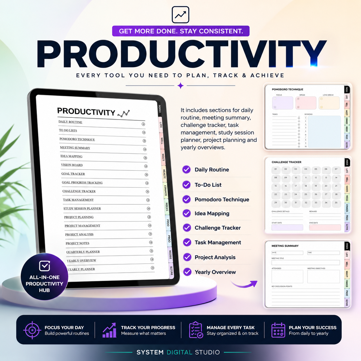 PLR Printable ADHD Planner | Editable Canva Template