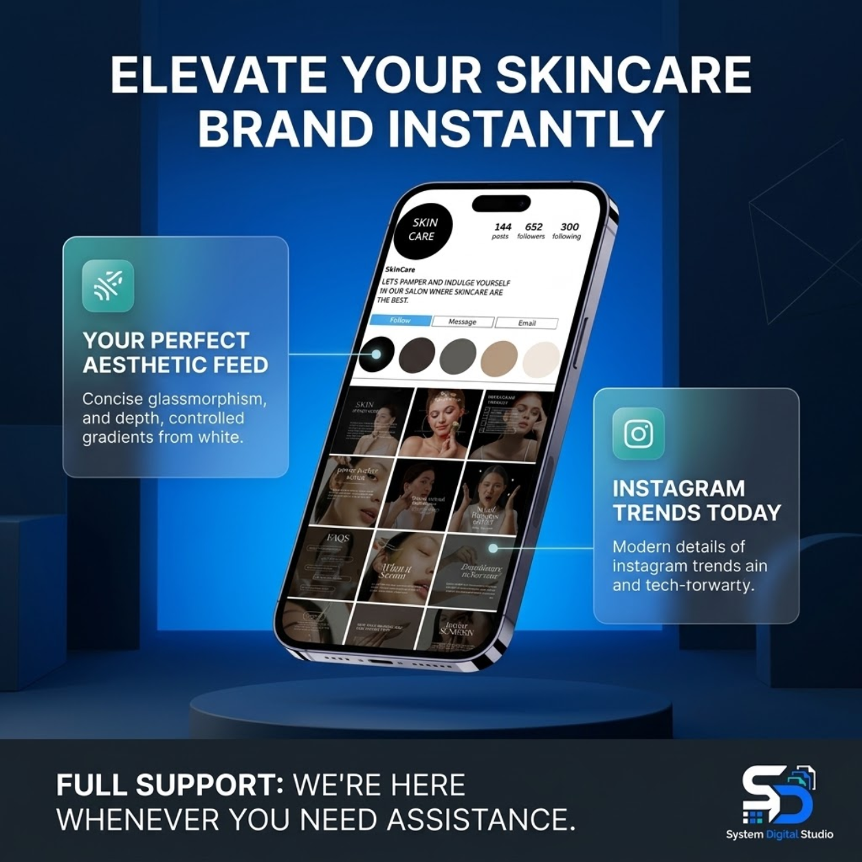 Skincare Social Media Templates | 180 Esthetician Canva Templates