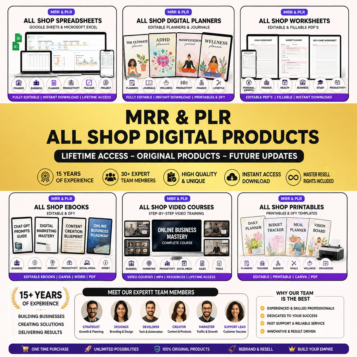 🌟 ALL-IN-ONE MRR & PLR DIGITAL PRODUCT SHOP ACCESS — LIFETIME DEAL
