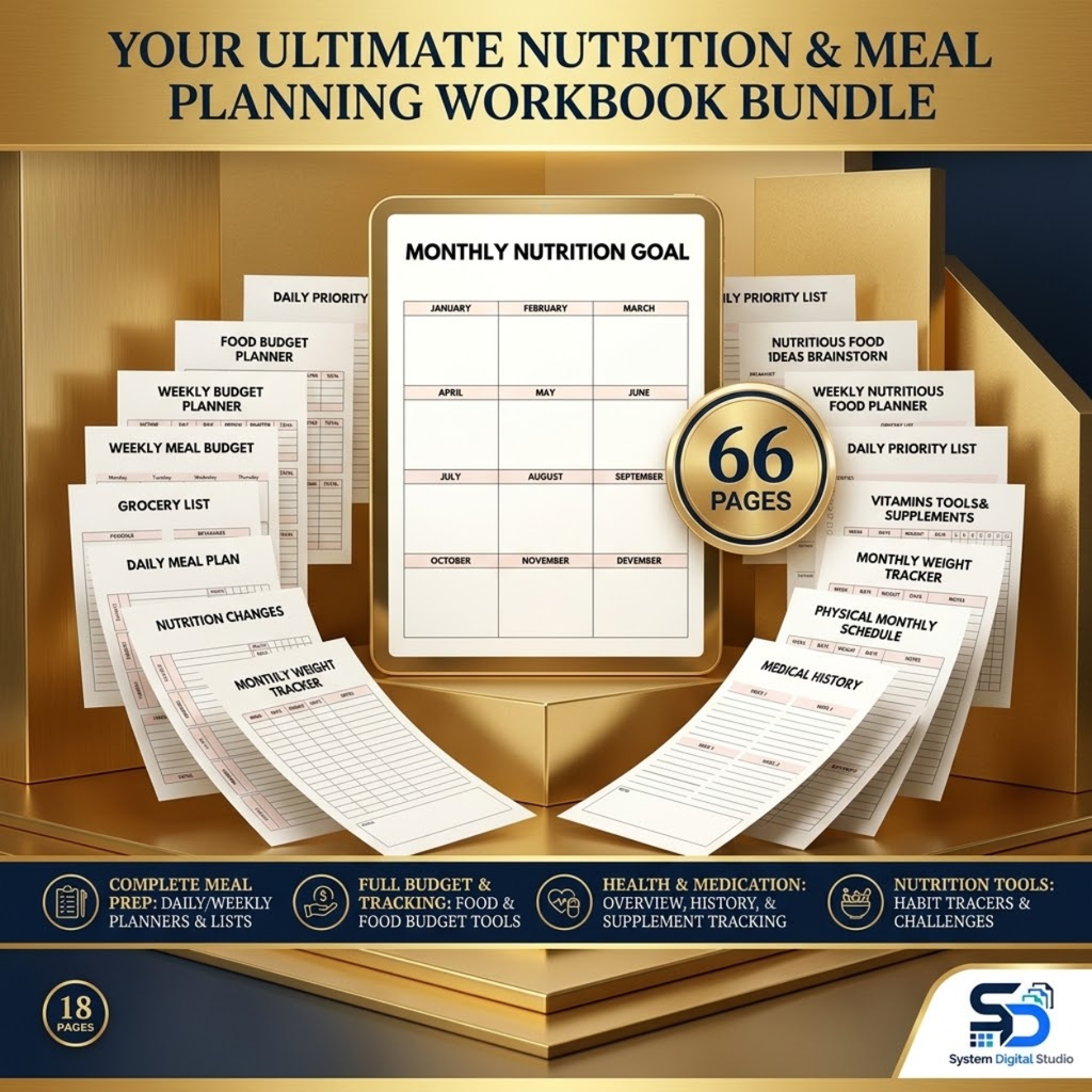 Nutrition Planner & Meal Tracker | Printable Food Journal