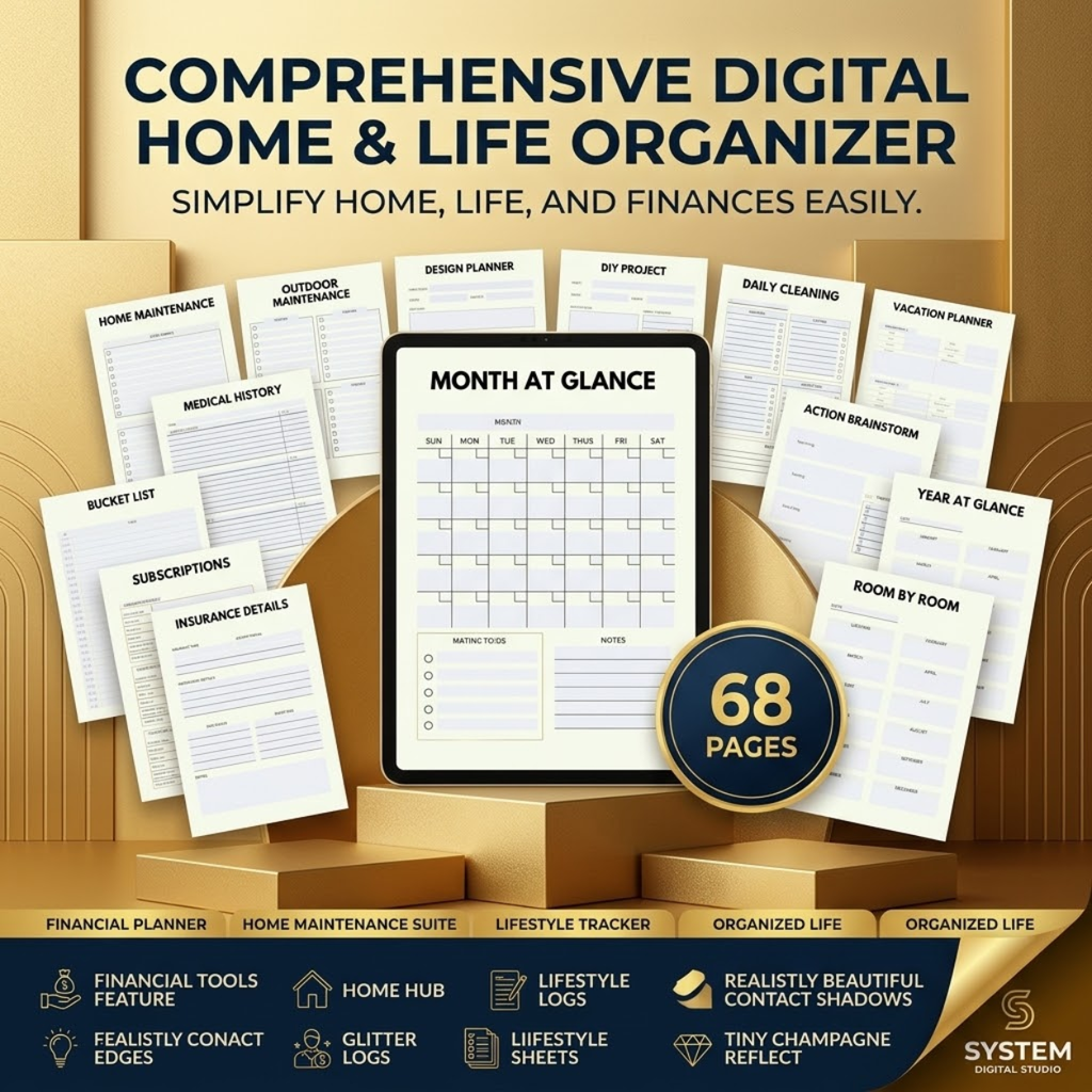 Household Planner & Home Management Binder | Printable Family Organizer