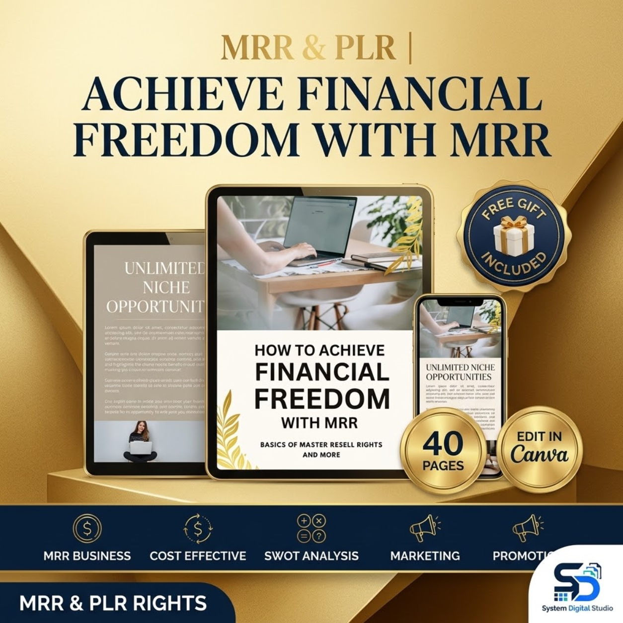 Achieve Financial Freedom with MRR | MRR PLR Ebook