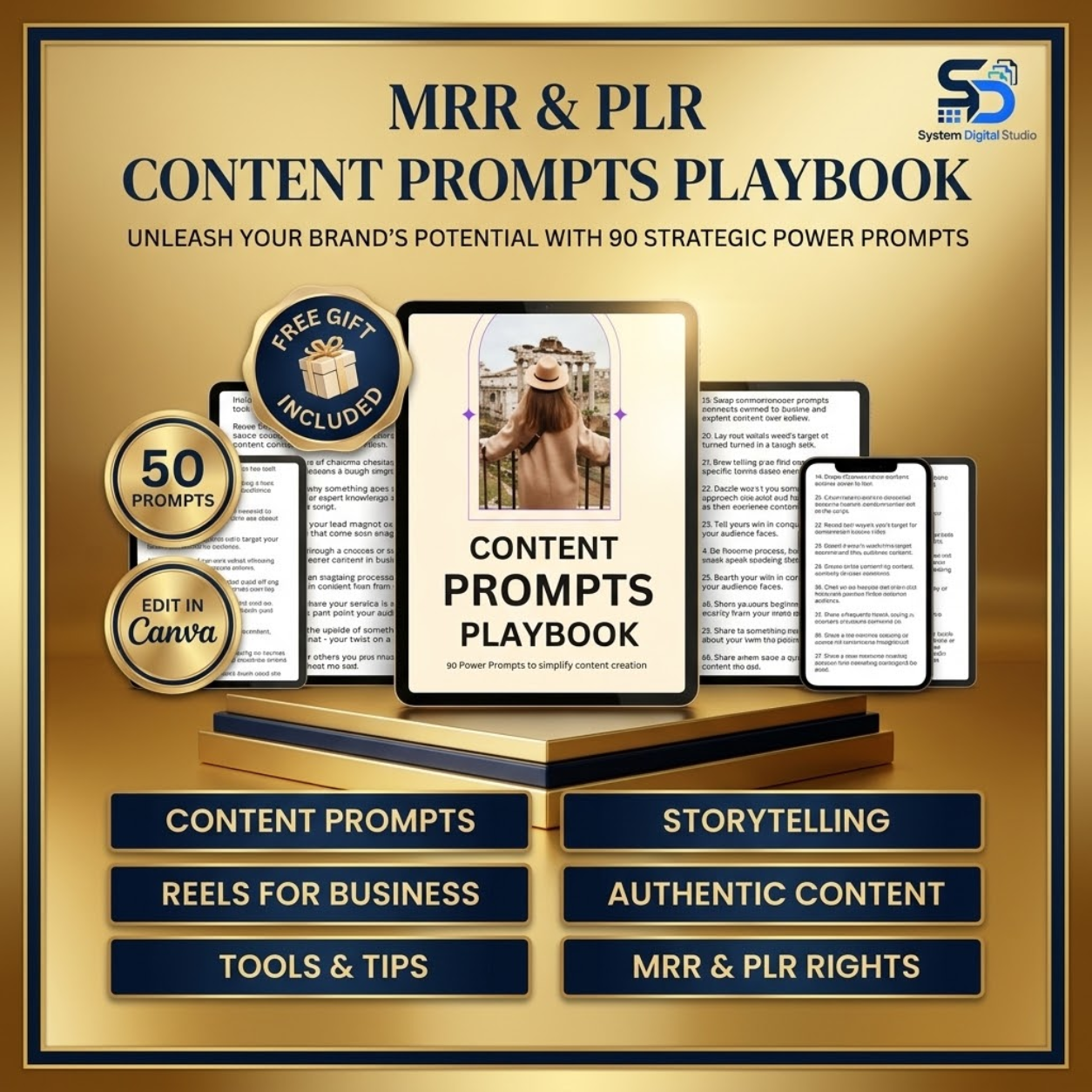 Content Prompts Playbook | MRR PLR Ebook